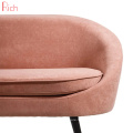 Modern European Style Soft Cafe Loveseat Sofa Living Room Furniture French Velvet Sofa
